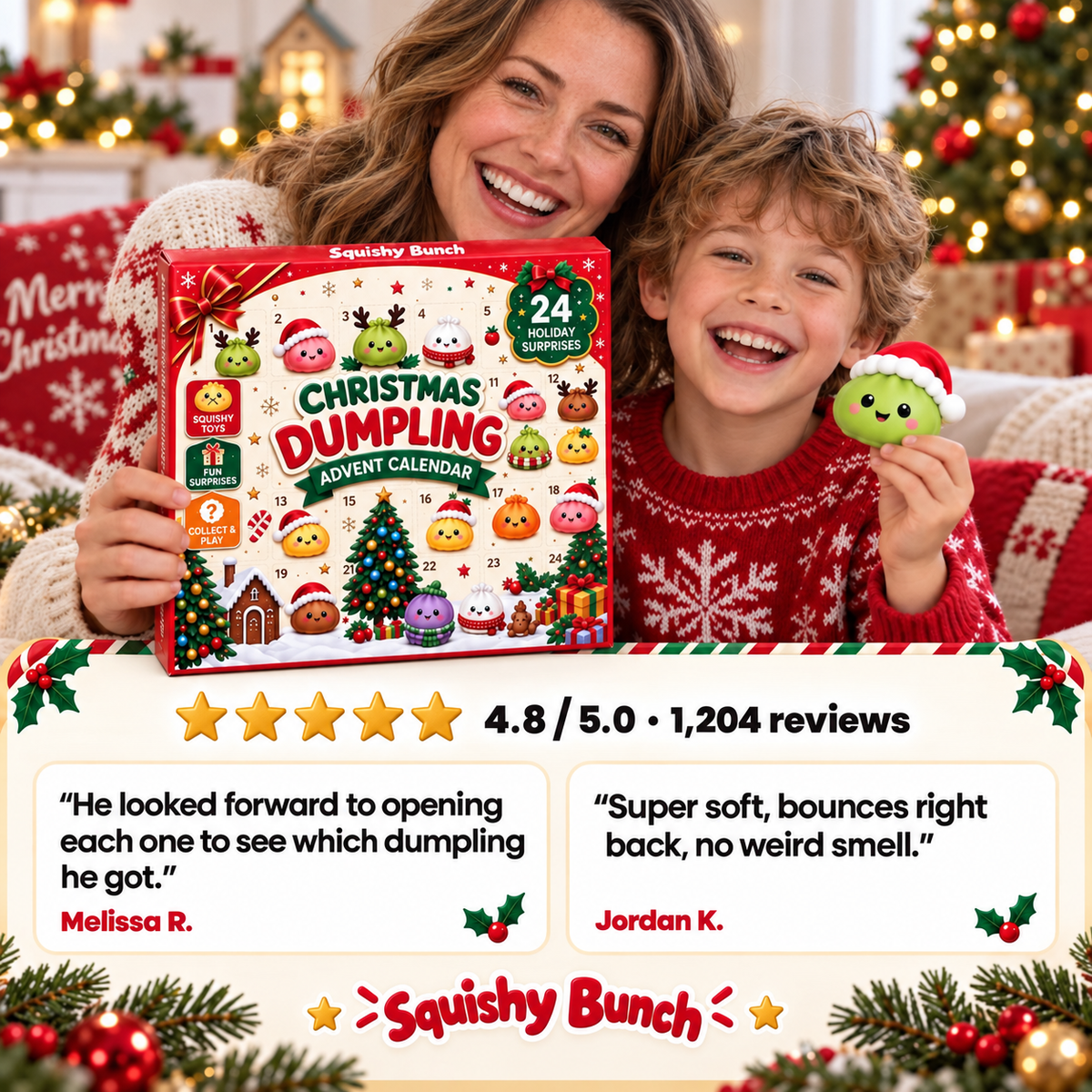 Christmas Dumpling Squishy Advent Calendar