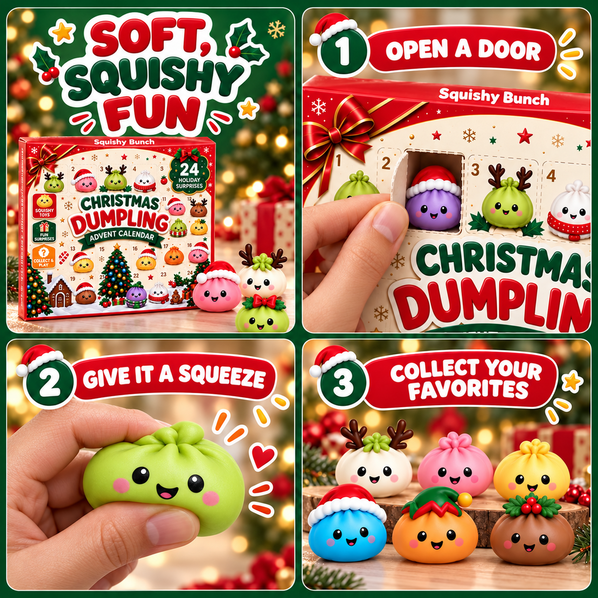 Christmas Dumpling Squishy Advent Calendar